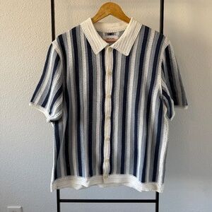 Porto Stripe Crochet Shirt